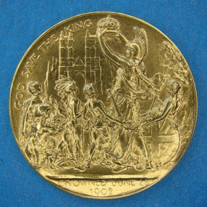 EDWARD VII, AU40, 1902,  PREVIOUSLY UNKNOWN MEDAL IN GOLD - Image 2