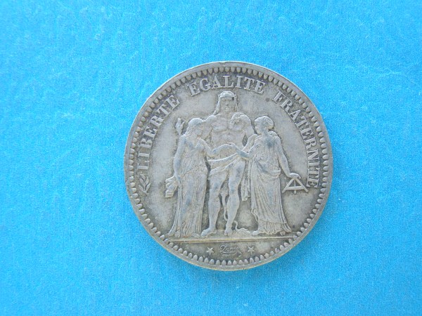 FRANCE, 5 FRANCS, 1873A *