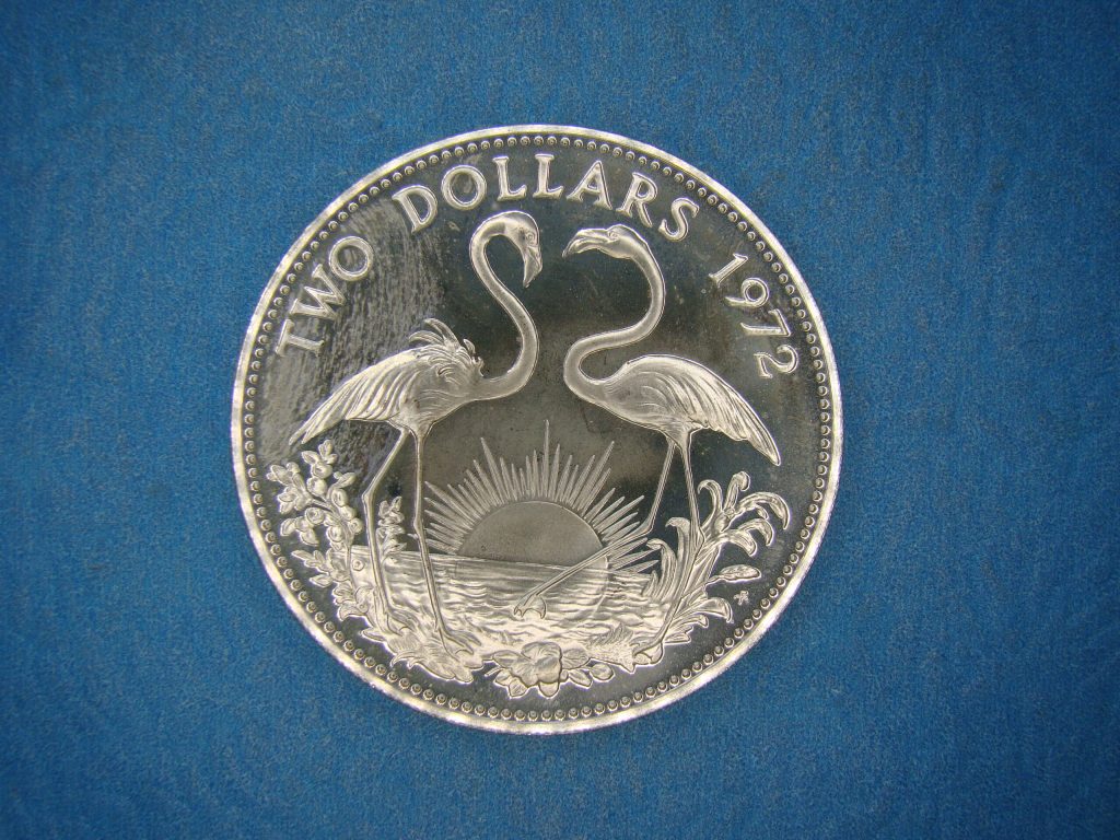 BAHAMAS, $2, 1972, SILVER PROOF *