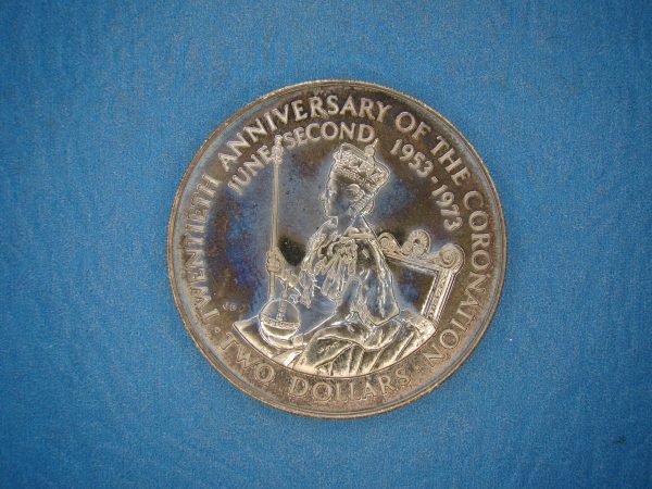 COOK ISLANDS, $2, 1973, SILVER PROOF *