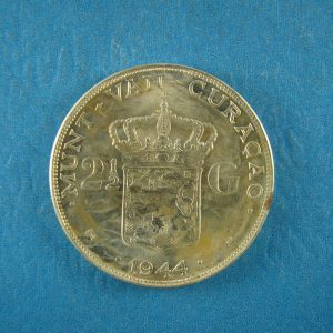 NETHERLANDS, CURACAO, 2 1/2Gulden, 1944D * - Image 2
