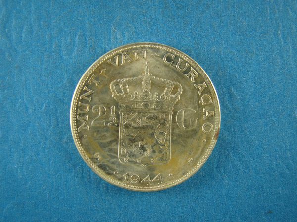 NETHERLANDS, CURACAO, 2 1/2Gulden, 1944D *