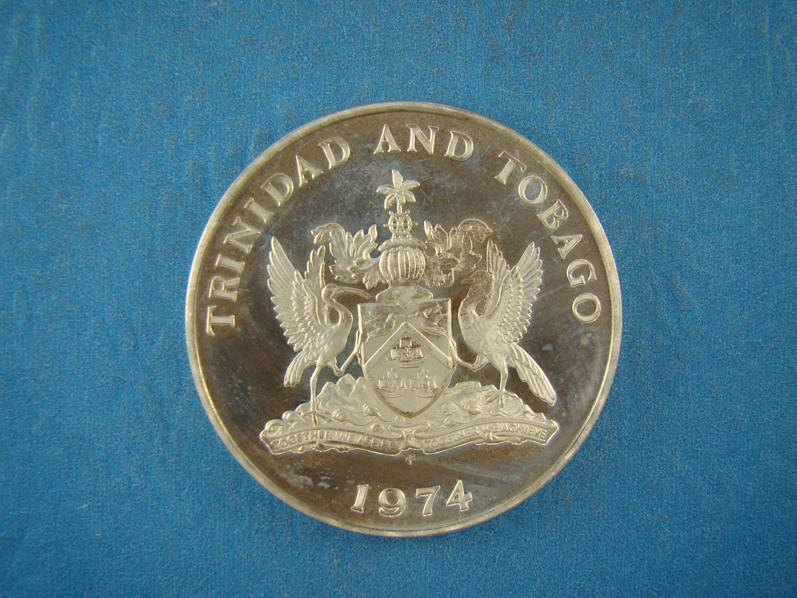 TRINIDAD and TOBAGO, $5, 1974, AR PROOF * - Image 2