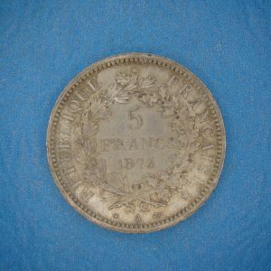 FRANCE, 5 FRANCS, 1873A * - Image 2
