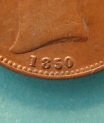 Victoria, 1850/70, Farthing, UNLISTED OVERDATE - Image 3