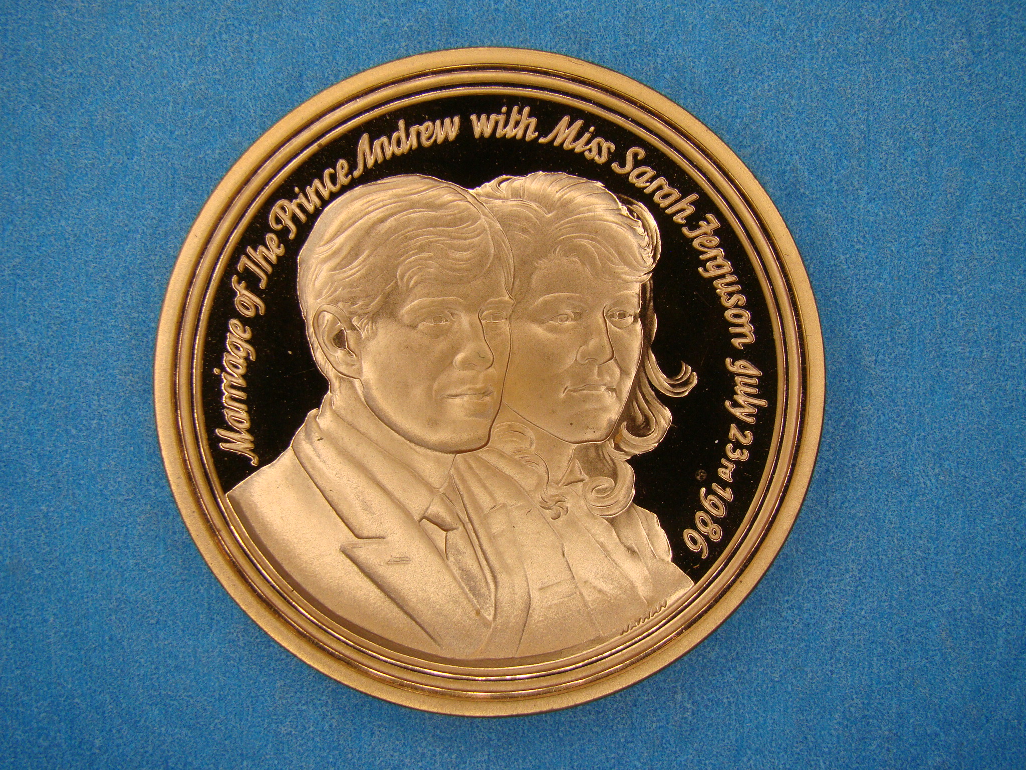 PRINCE ANDREW MARRIAGE, 1986, AU58, VERY RARE, #1 of SIXTY STRUCK - Image 1