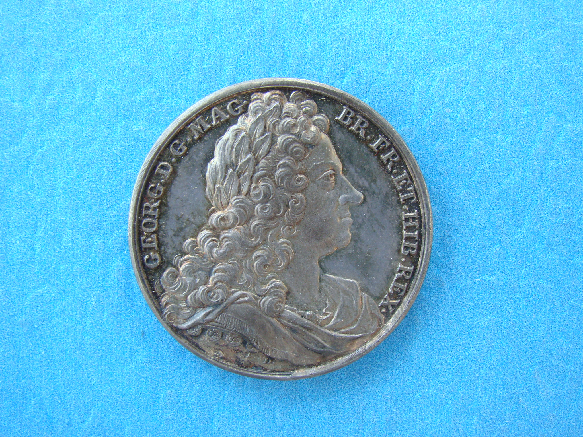 GEORGE I, AR32, 1727, HIGHEST GRADED BY NGC OR PCGS OF ANY GEORGE I ISSUED MEDAL - Image 1