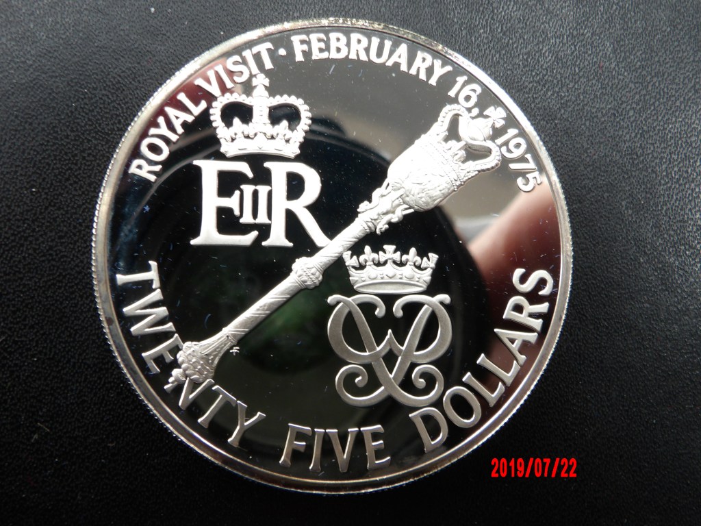 BERMUDA, 1975, $25, GEM CASED PROOF