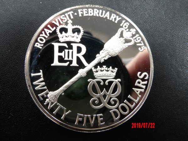 BERMUDA, 1975, $25, GEM CASED PROOF