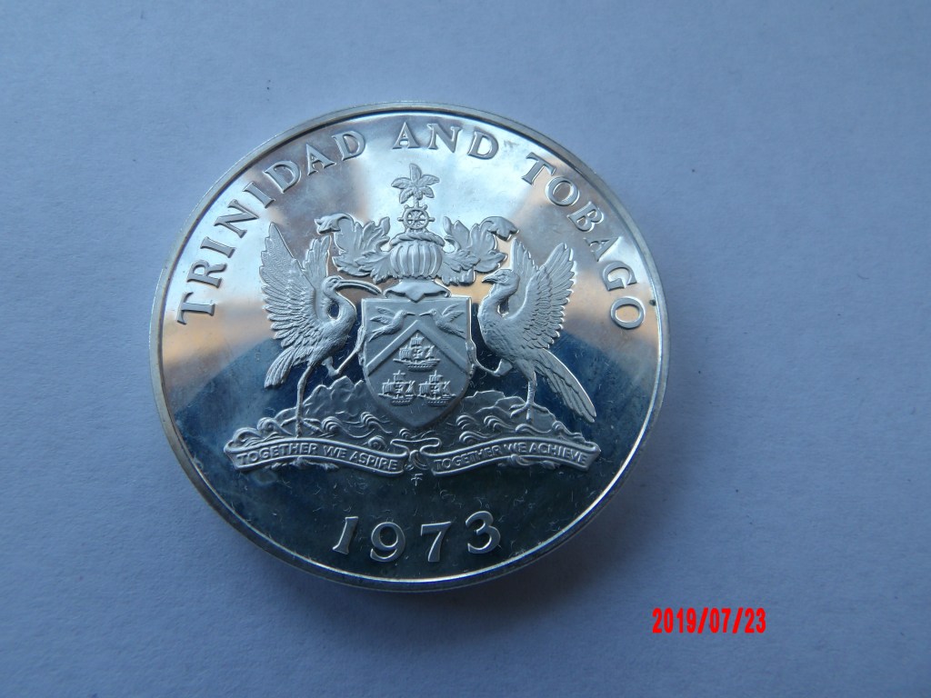 TRINIDAD & TOBAGO, $5, 1973 AR PROOF *