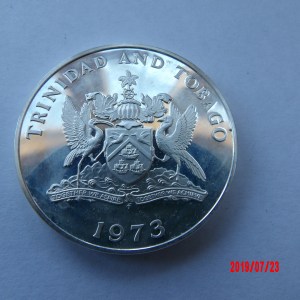 TRINIDAD & TOBAGO, $5, 1973 AR PROOF * - Image 1