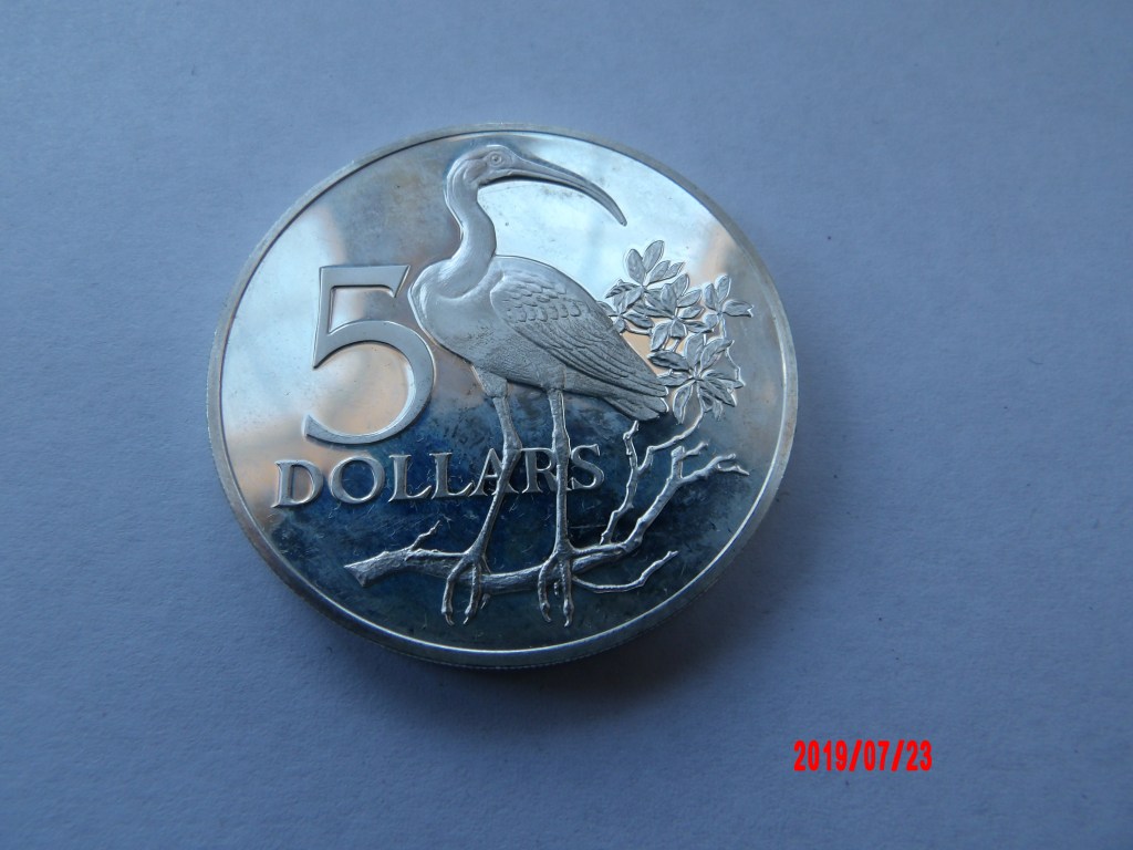 TRINIDAD & TOBAGO, $5, 1973 AR PROOF *