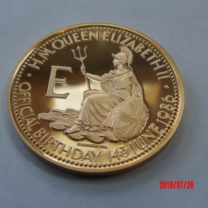 Elizabeth II, 1986, AU39, 60th Birthday in Gold - Image 3