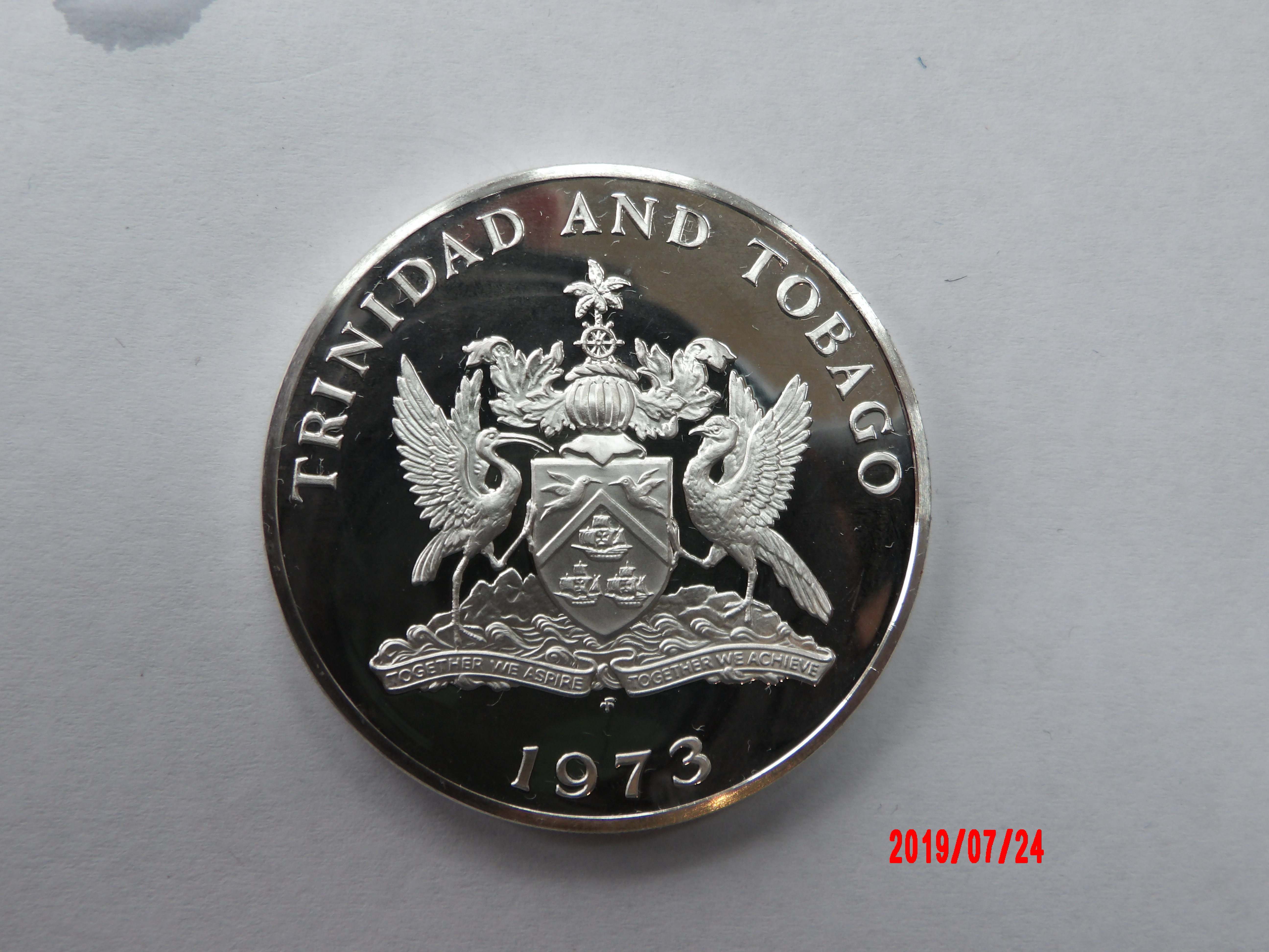 TRINIDAD & TOBAGO, $5, 1973 AR PROOF * - Image 3