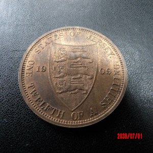 JERSEY, 1909, 1/12 Shilling - Image 2
