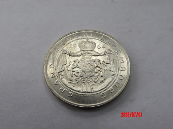 LUXEMBOURG, 1964, 100 Francs
