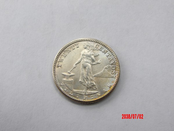 PHILIPPINES, 1944D/S, 20 Centavos