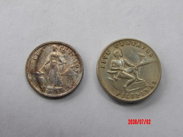 PHILIPPINES, 1944, 5&10 Centavos*