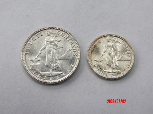 PHILIPPINES, 1945D, 10&20 Centavos*