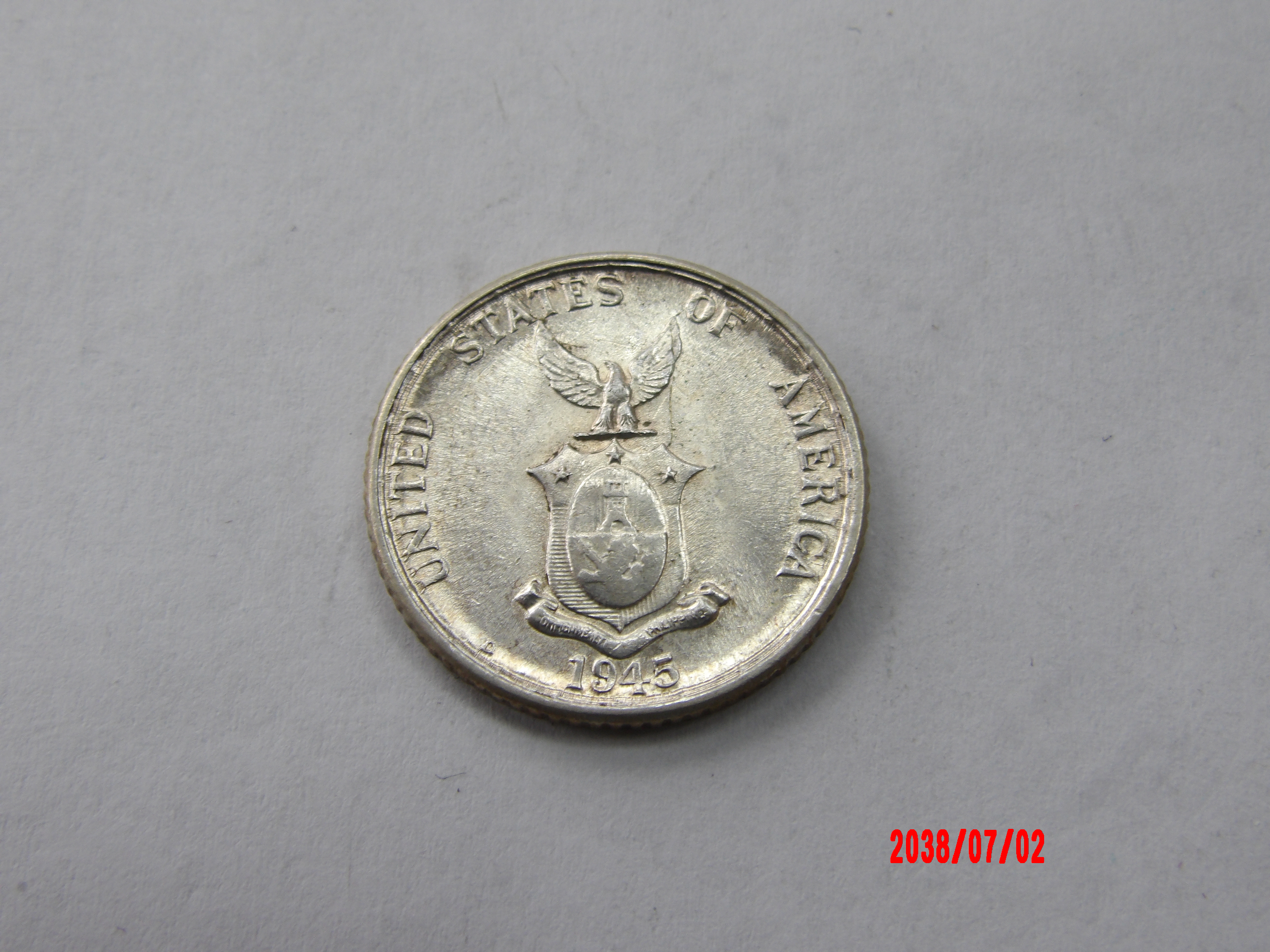 PHILIPPINES, 1945D, 20 Centavos* - Image 2