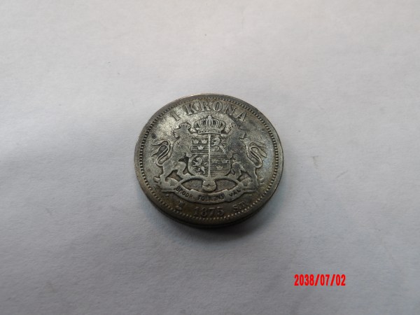 SWEDEN, 1875, Krone