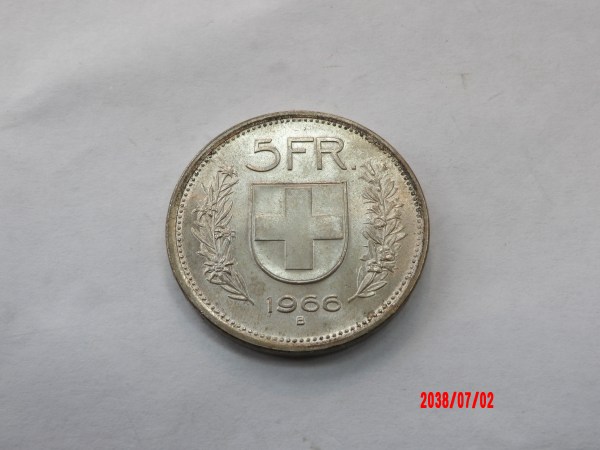 SWITZERLAND, 1966, 5 Francs