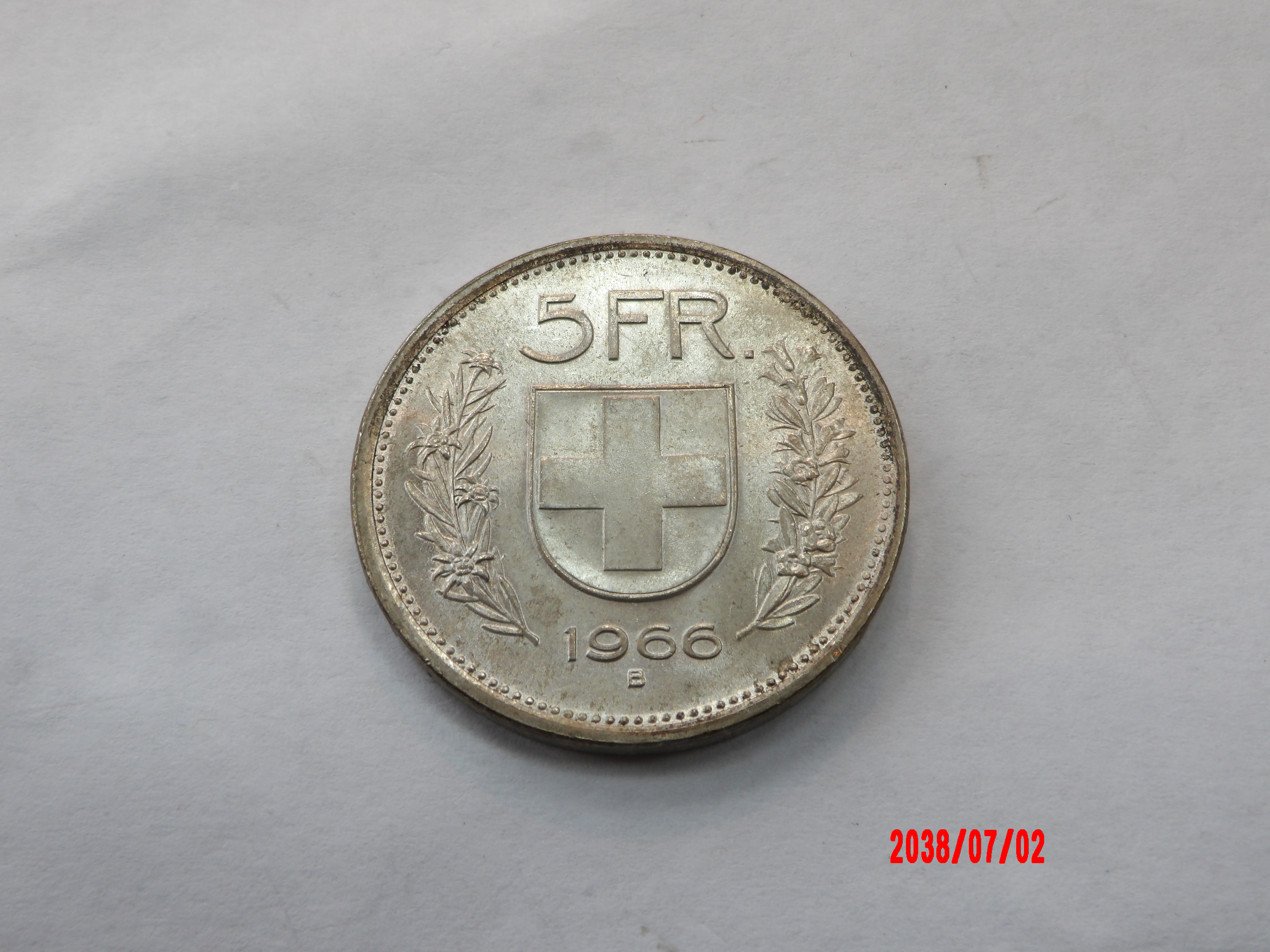 SWITZERLAND, 1966, 5 Francs - Image 2