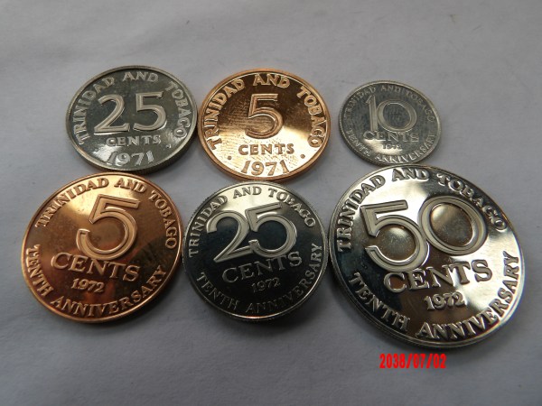 TRINIDAD & TOBAGO, 1971,72 Mixed Proofs