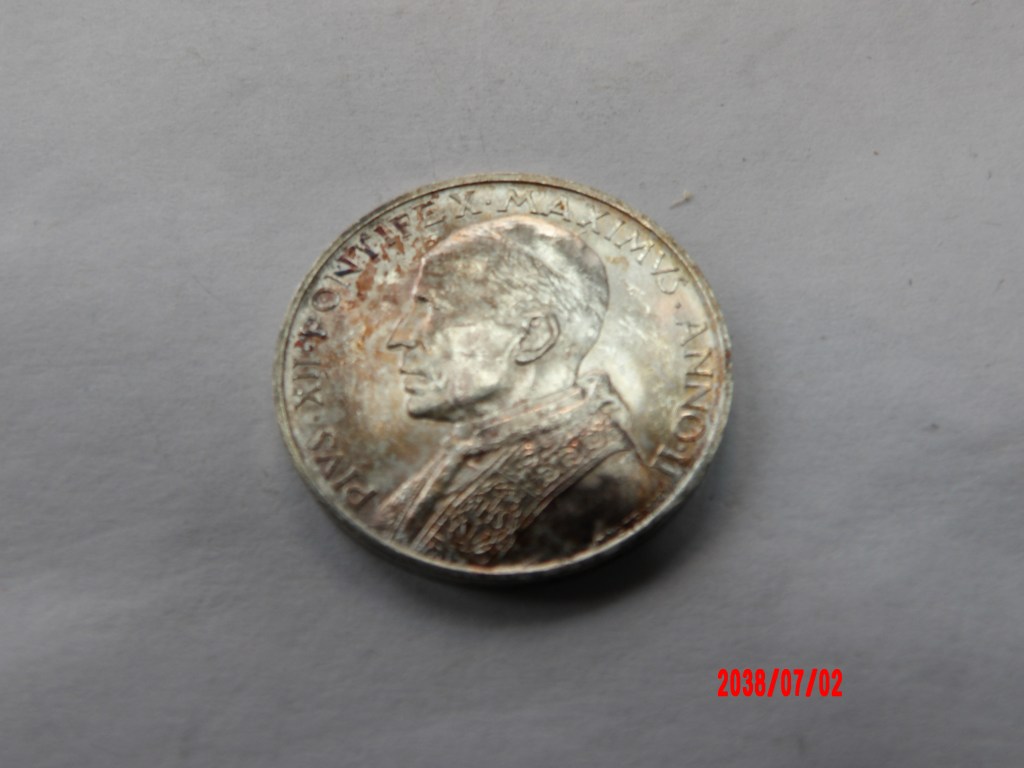 VATICAN CITY, 1940, 5 Lira