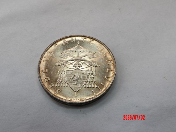 VATICAN CITY, 1958, 500 Lire