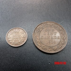 CANADA, 1914, Cent, 5 Cents - Image 2