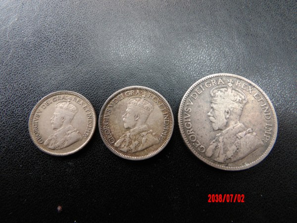 CANADA, 1918, 5C, 10C, 25C