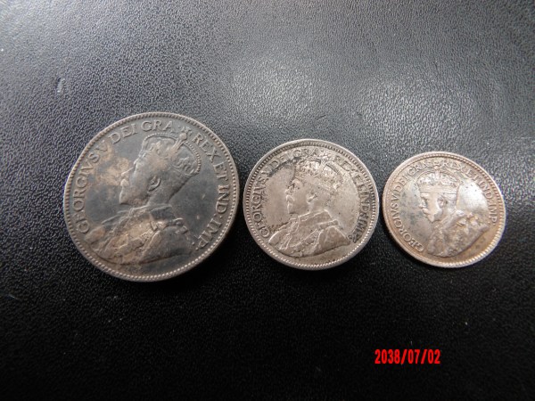 CANADA, 1919, 5,10,25 Cents