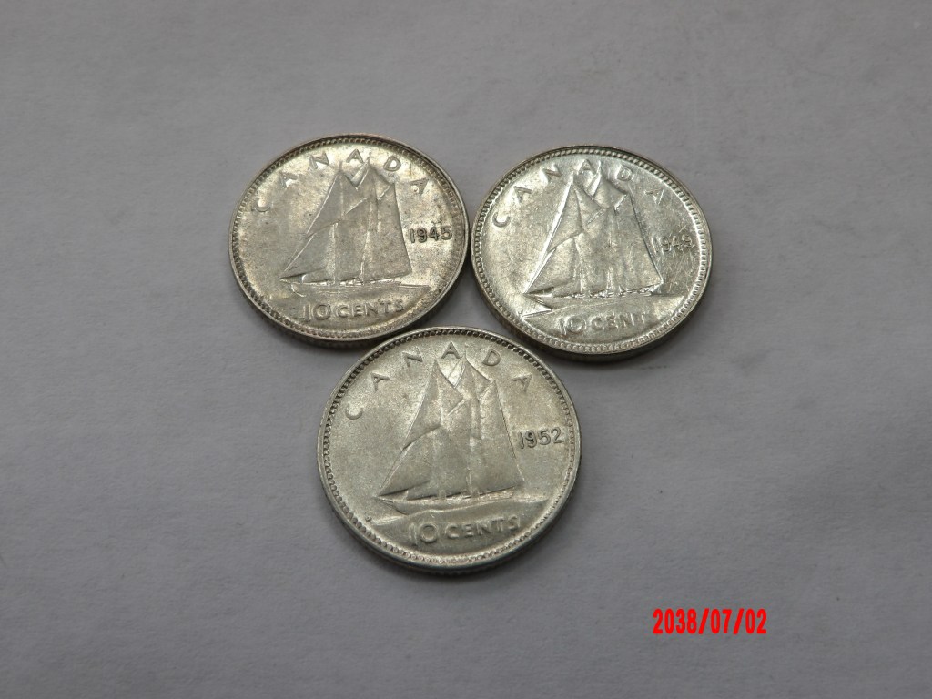 CANADA, Mixed Date, 10 Cent*