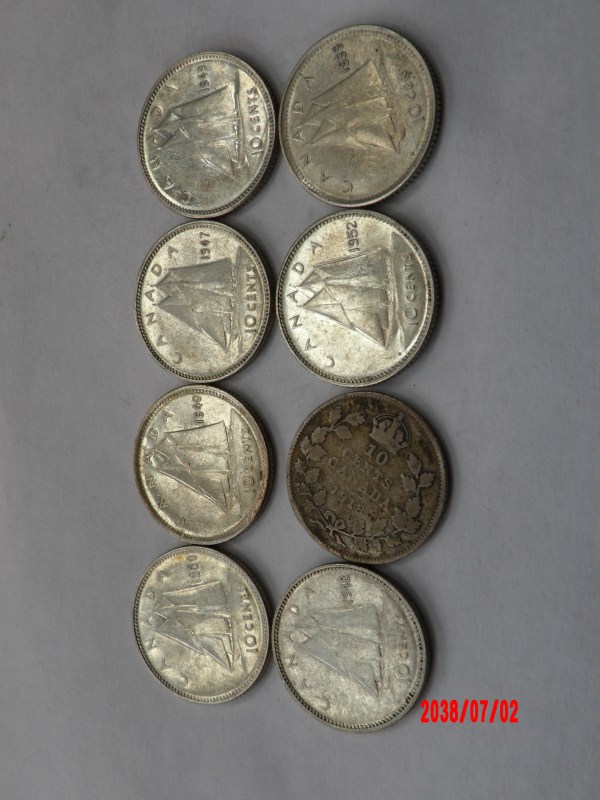 CANADA, Mixed Date, 10 Cent*
