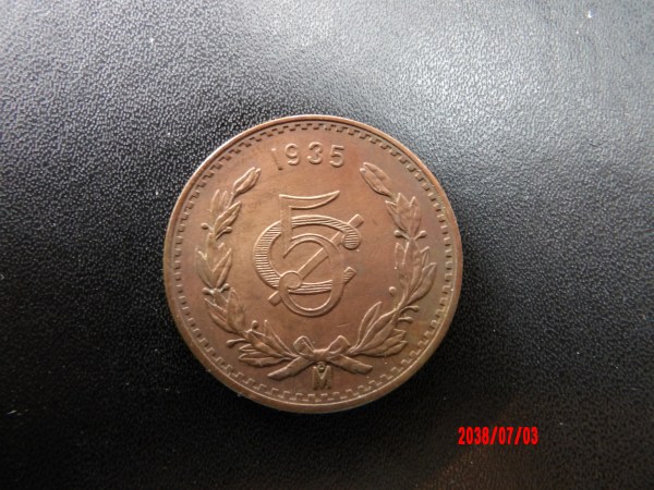 MEXICO, 1935, 5 Centavos