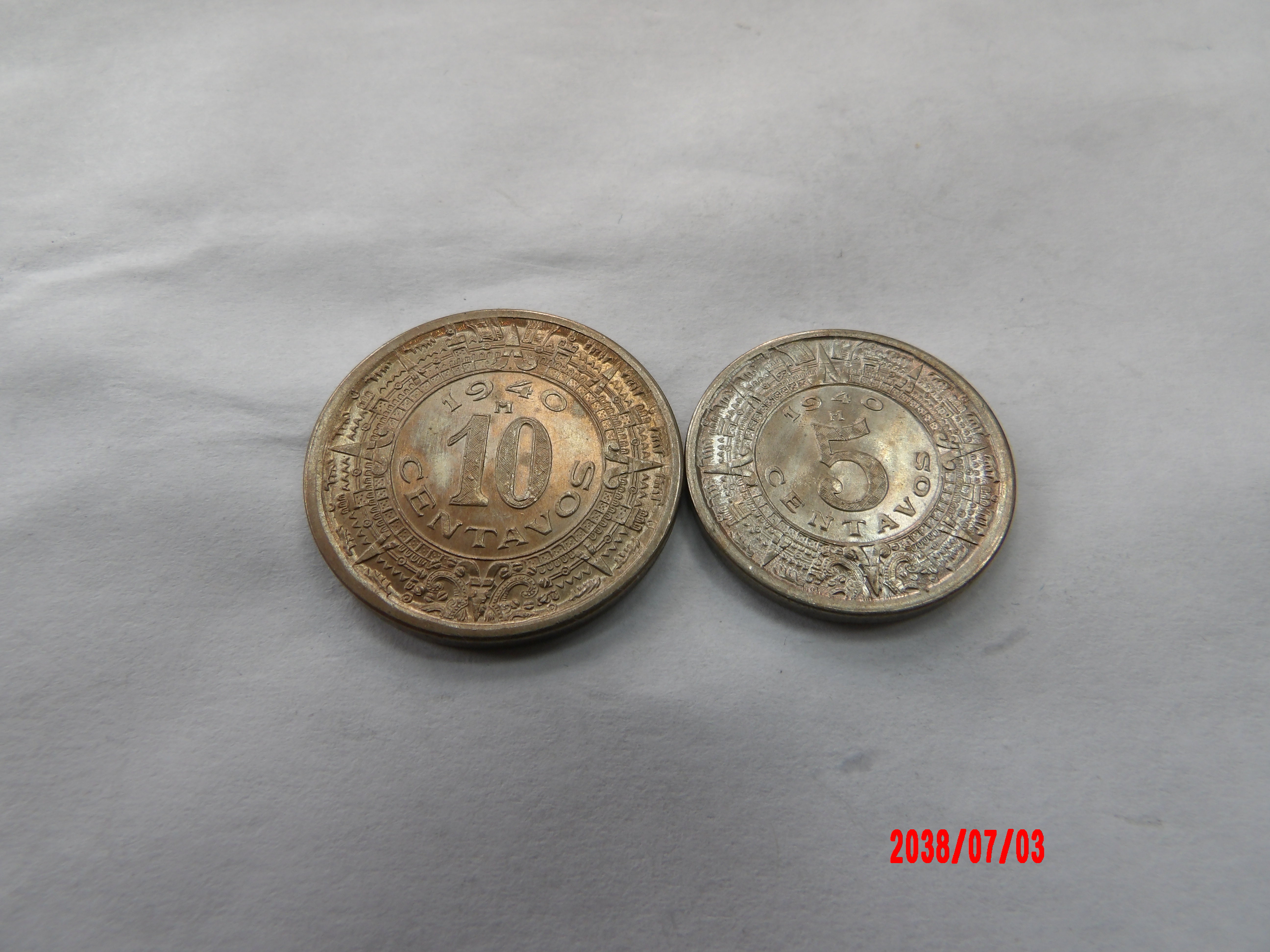 MEXICO, 1940, 5 &10 Centavos - Image 2