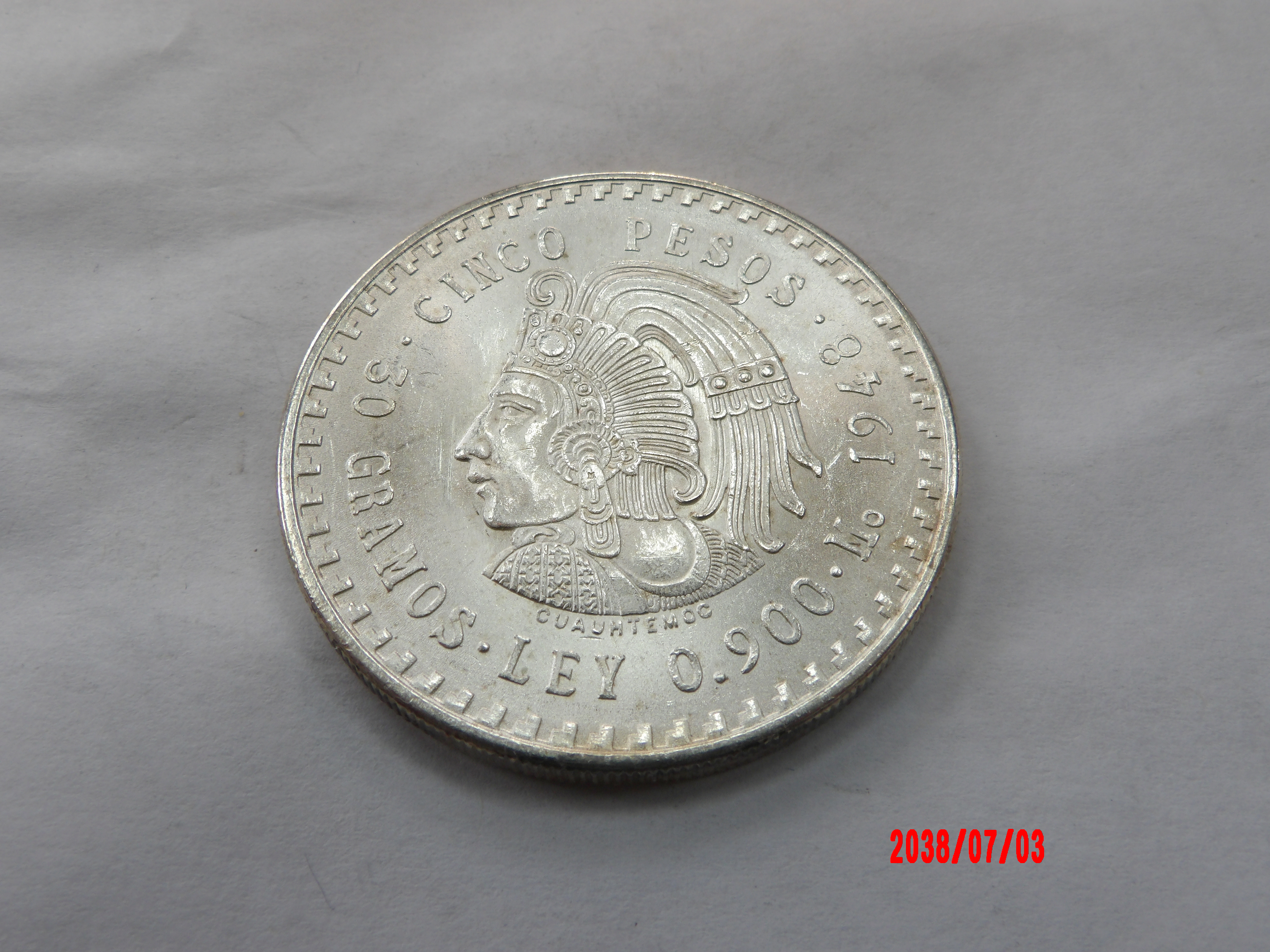 MEXICO, 1948, 5 Pesos* - Image 1
