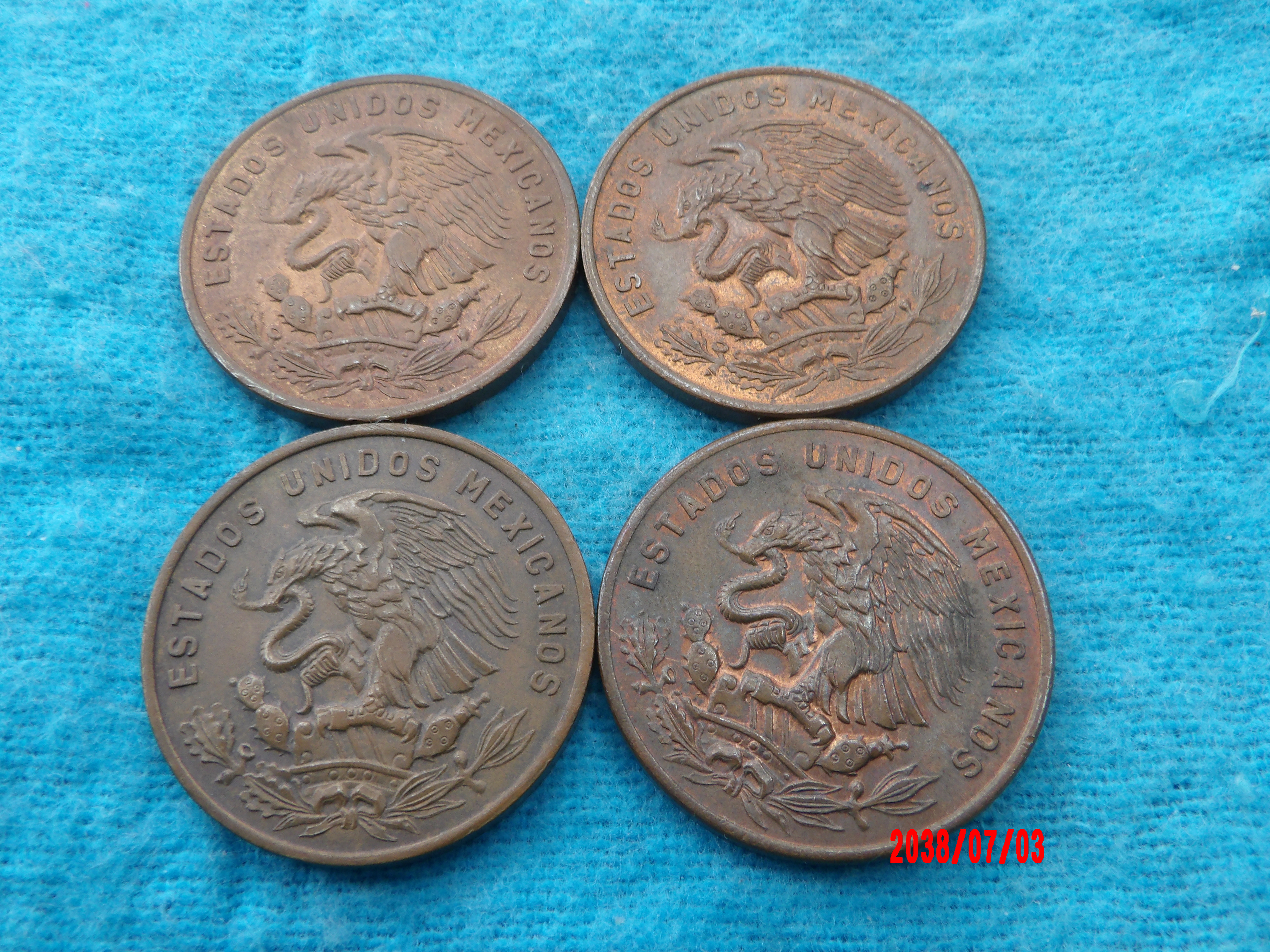 MEXICO, Mixed Date, 20 Centavos - Image 2