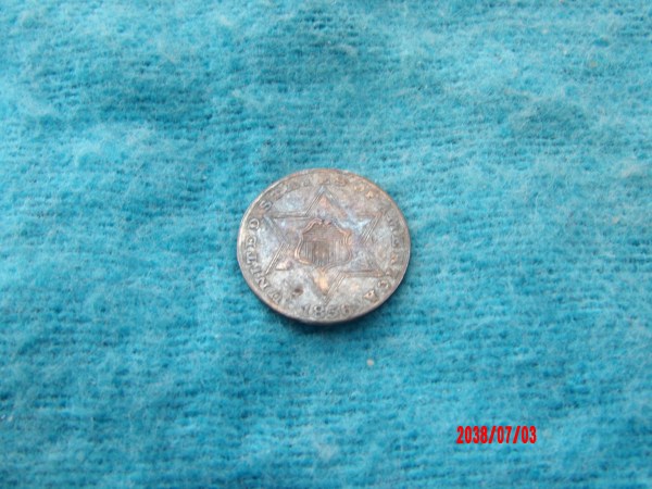 UNITED STATES, 1856,  Three Cent
