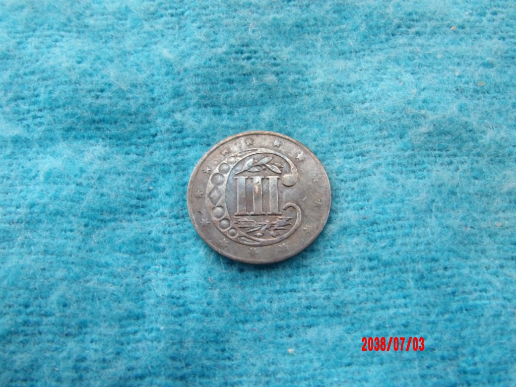 UNITED STATES, 1856,  Three Cent