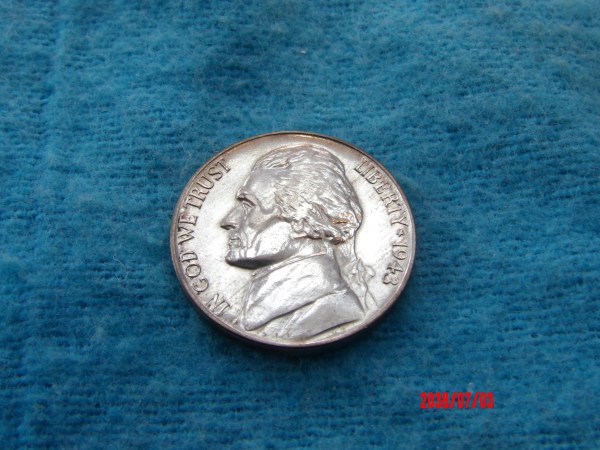 UNITED STATES, 1943P, 5 Cent