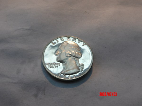 UNITED STATES, 1961, 25C, Proof