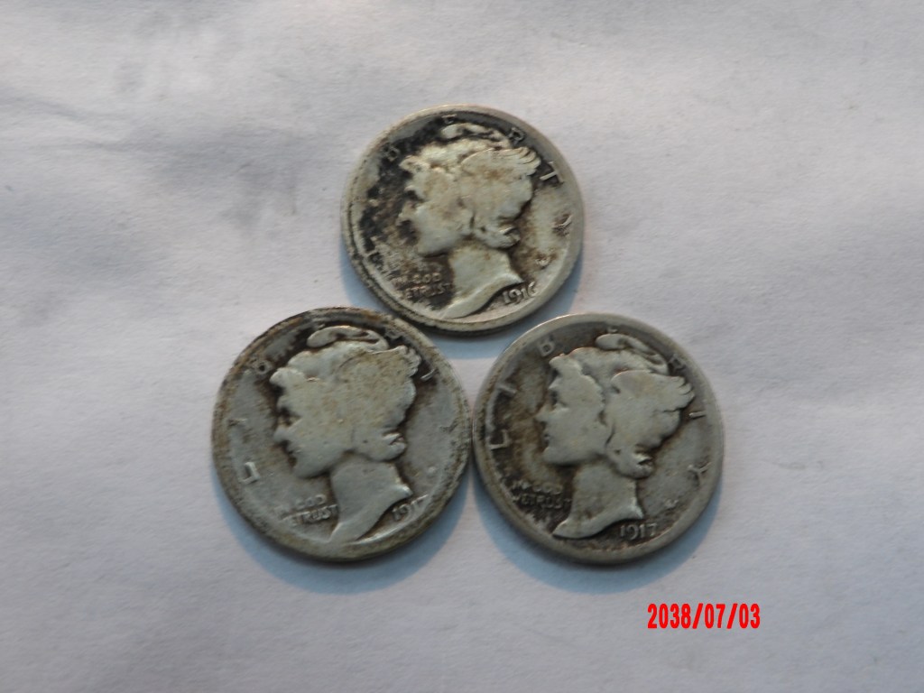 UNITED STATES, 1916,1917, 1917S, 10C