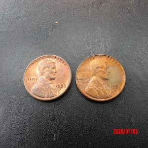 UNITED STATES, 1958D,59D, Cent - Image 1