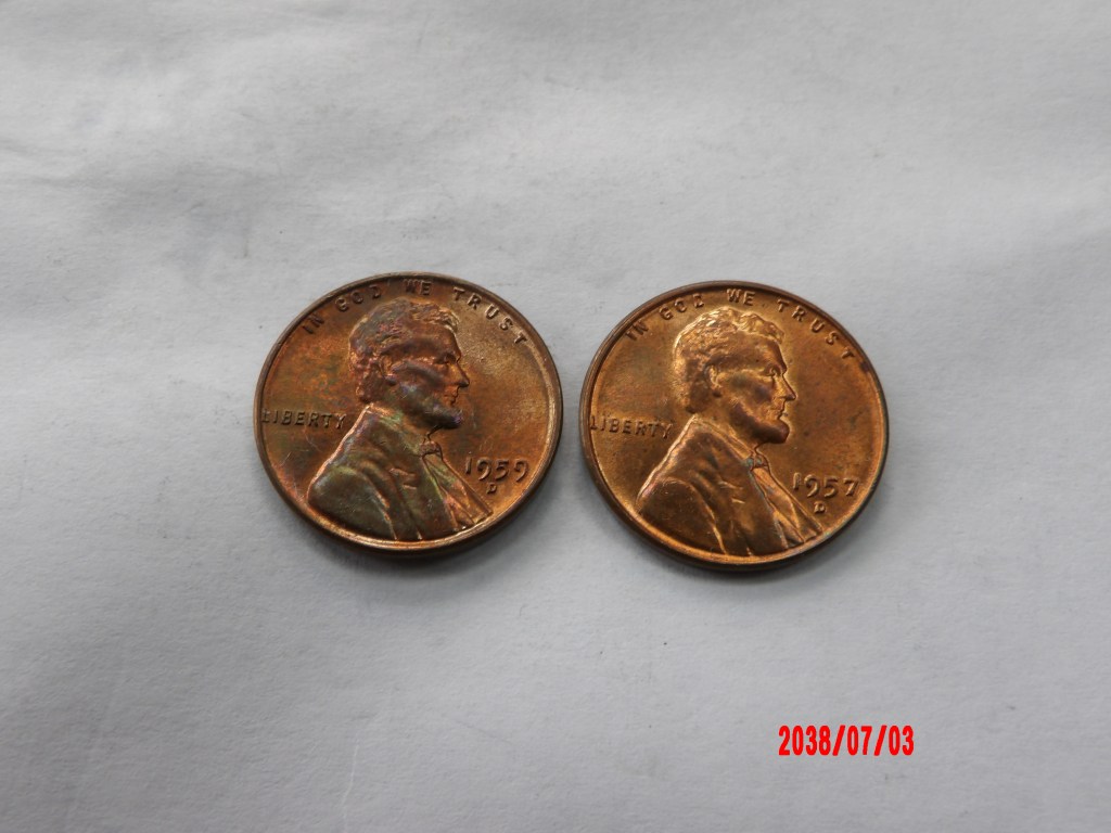 UNITED STATES, 1957D, 1959D, Cent