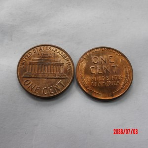 UNITED STATES, 1957D, 1959D, Cent - Image 2