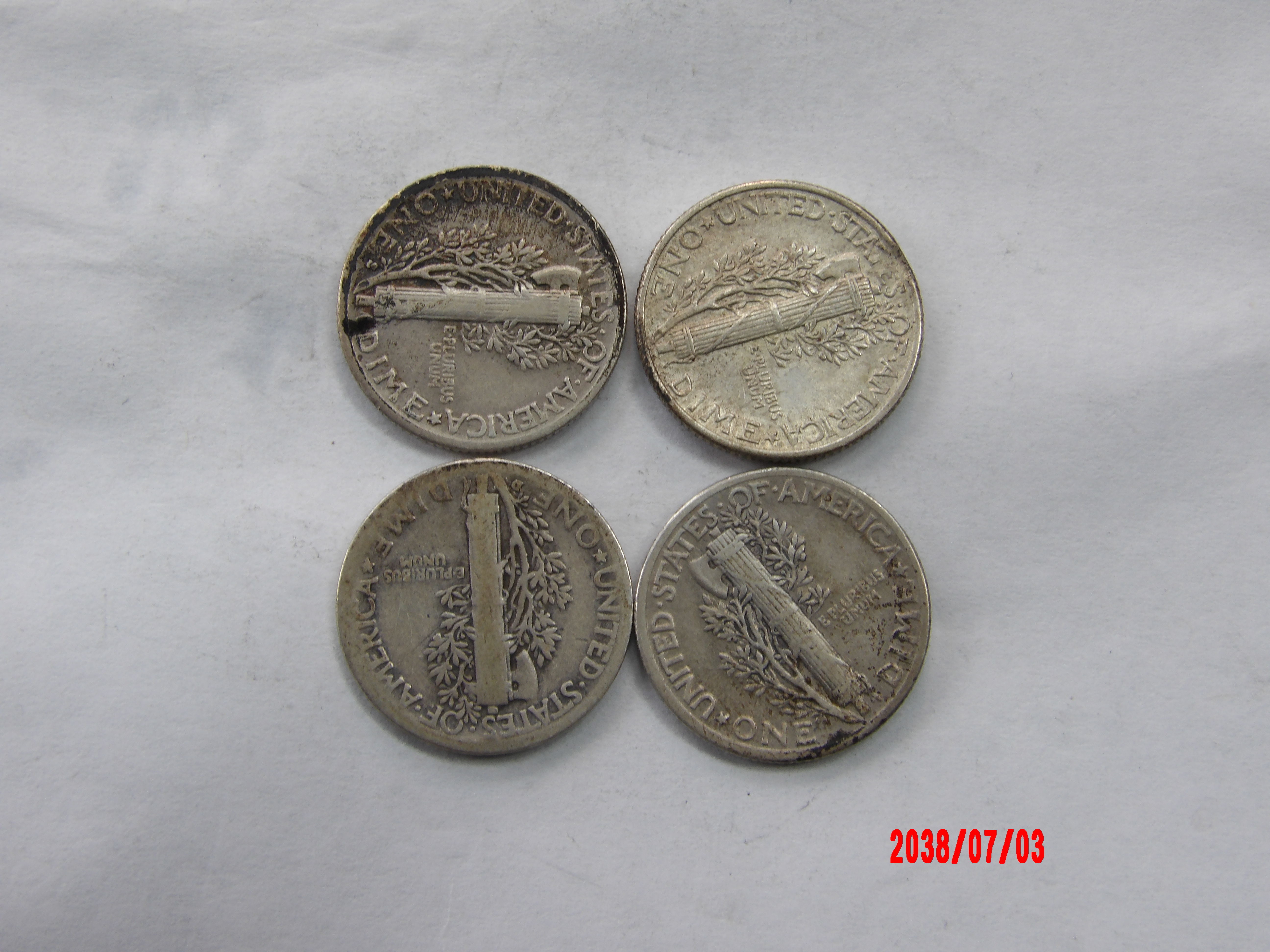 UNITED STATES, 1937S,38,38D, 39, 10 Cents - Image 2