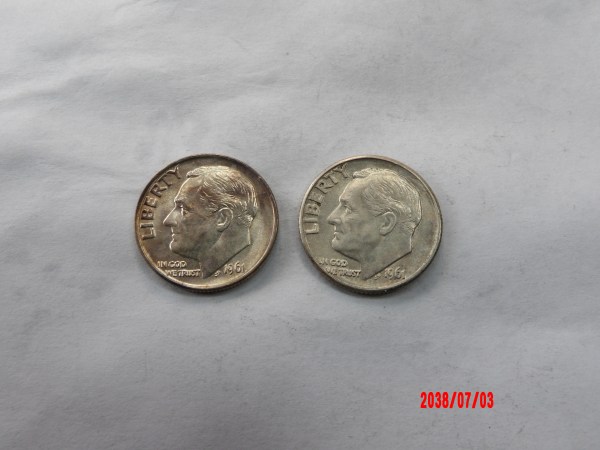 UNITED STATES, 1961,61D, Dime