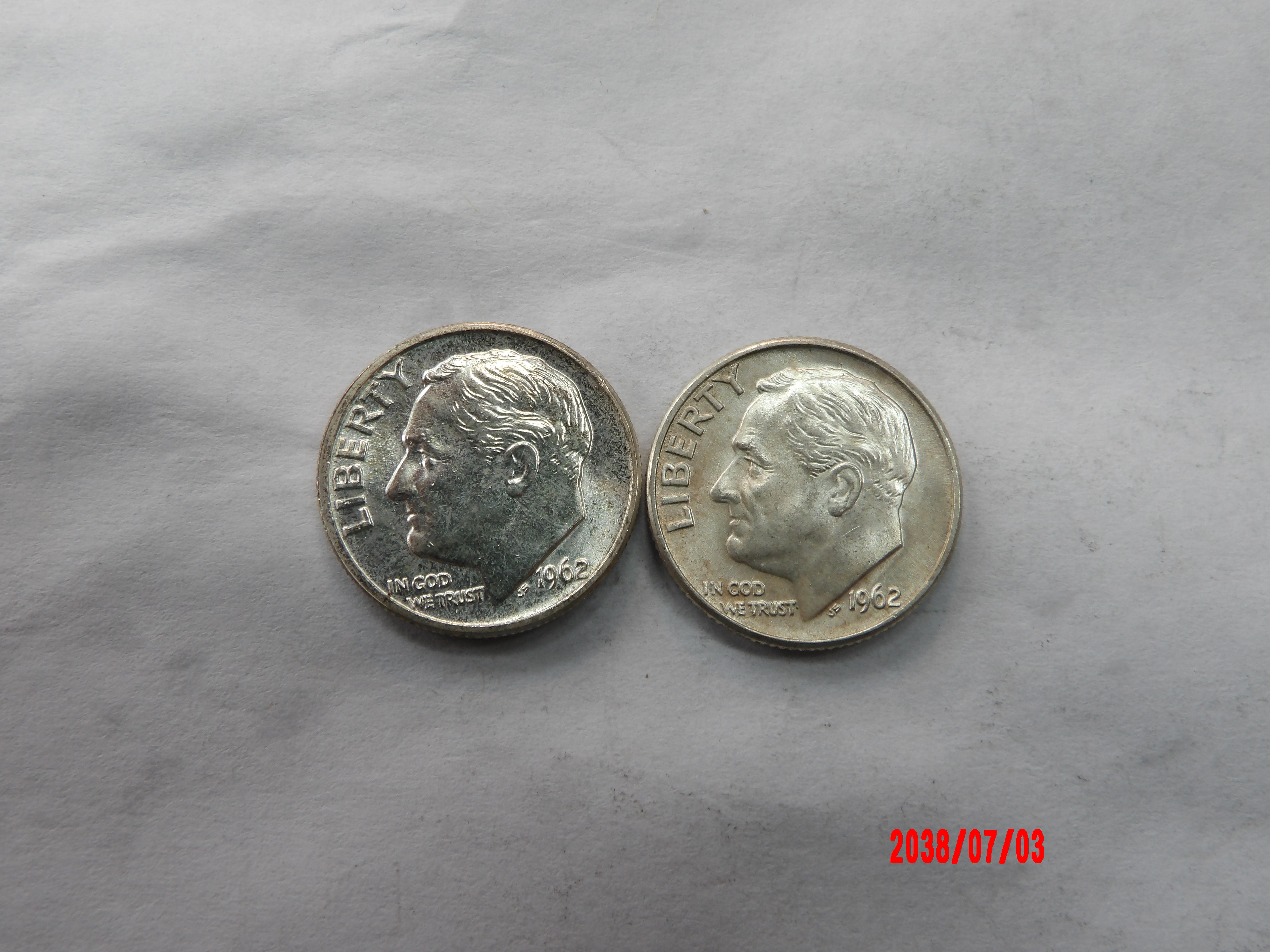 UNITED STATES, 1962,62D, Dime - Image 1